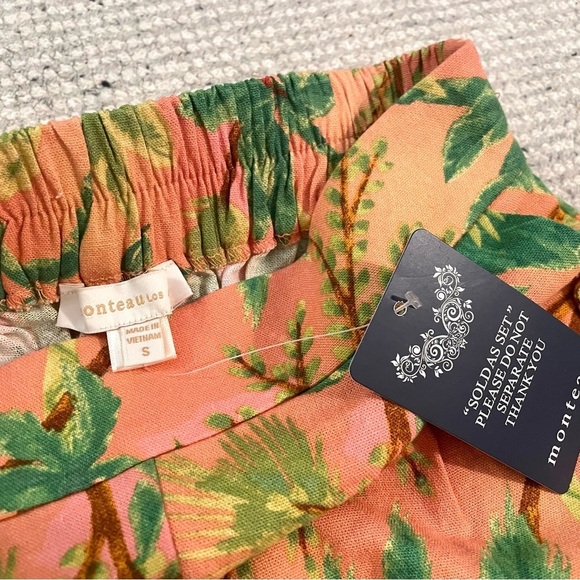 Monteau Los Angeles Linen Blend Shorts NWT - Picture 9 of 10